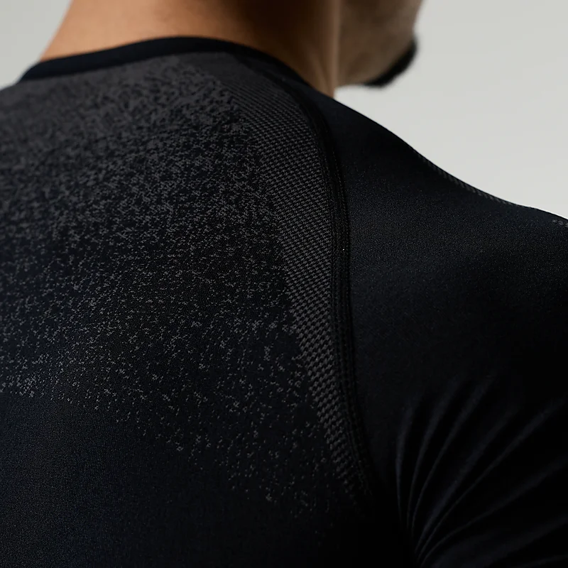 Herren Flammen-Farbverlauf Kompressions-Gym-T-Shirt Schnelltrocknend Atmungsaktiv Hochelastisch Slim Fit Athletisches Lauf- und Trainings-Sportshirt – Detail 19