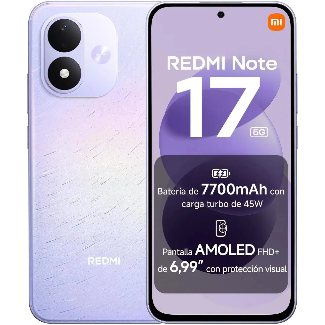 Redmi Note 17 5G NFC Smartphone 6,99" FHD Eye-Care AMOLED-scherm Krachtige Snapdragon 4 Gen 4 AI Gezichtsontgrendeling Mobiele telefoon
