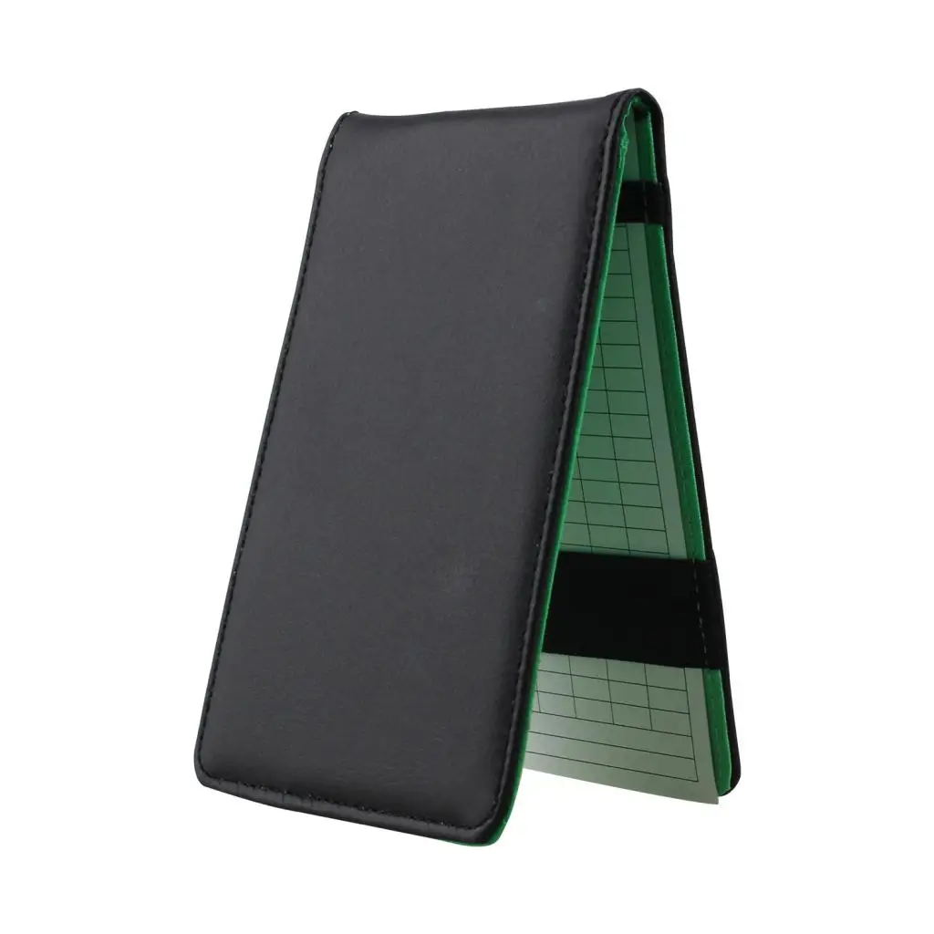 Golf Scorecard Holder Display Scorebook PU Leather Yardage Board Record Game Rounds Notes Perfect Gift for Golf Enthusiasts
