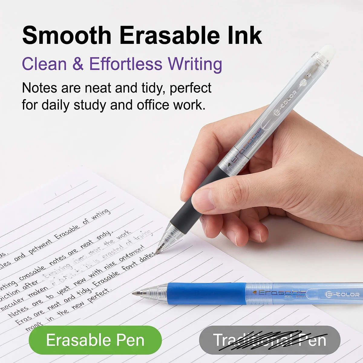 12Pcs/Set 0.7mm Retractable Er - огляд і ціна Retractable Eraser Pen Click