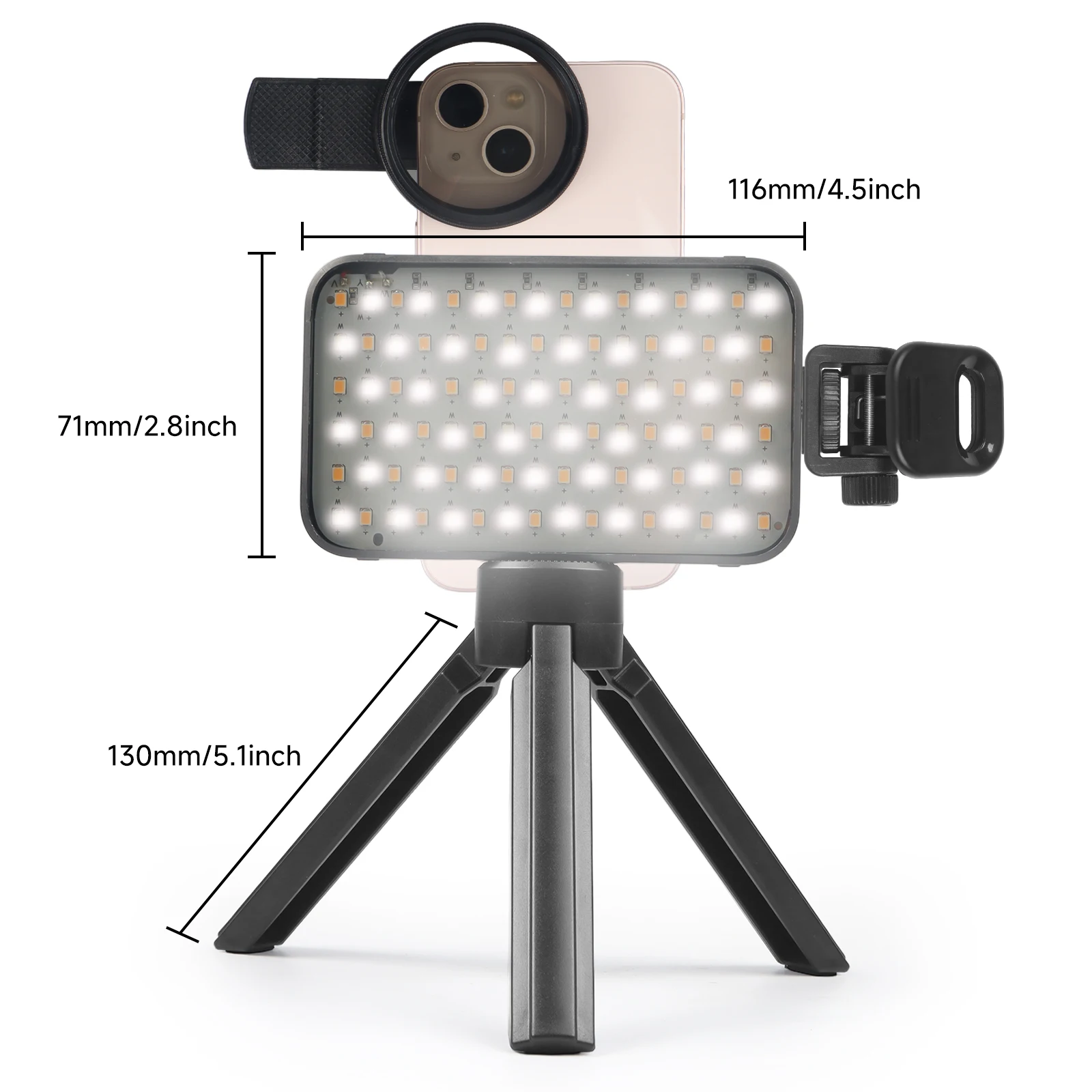 

New LED Reduce Reflected Light Of Tattoos Fill Light For Cellphone Lens Circular Polarizing Filter Compatible Any Phone