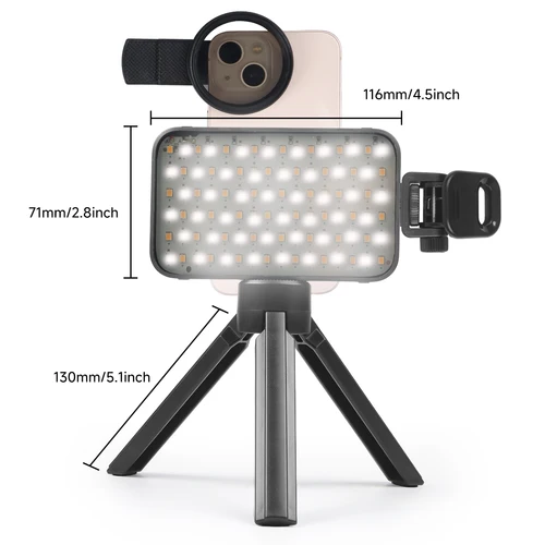 Nuevo LED que reduce la luz reflectante de tatuajes, luz de relleno para lente de teléfono móvil, filtro polarizador Circular Compatible con cualquier teléfono