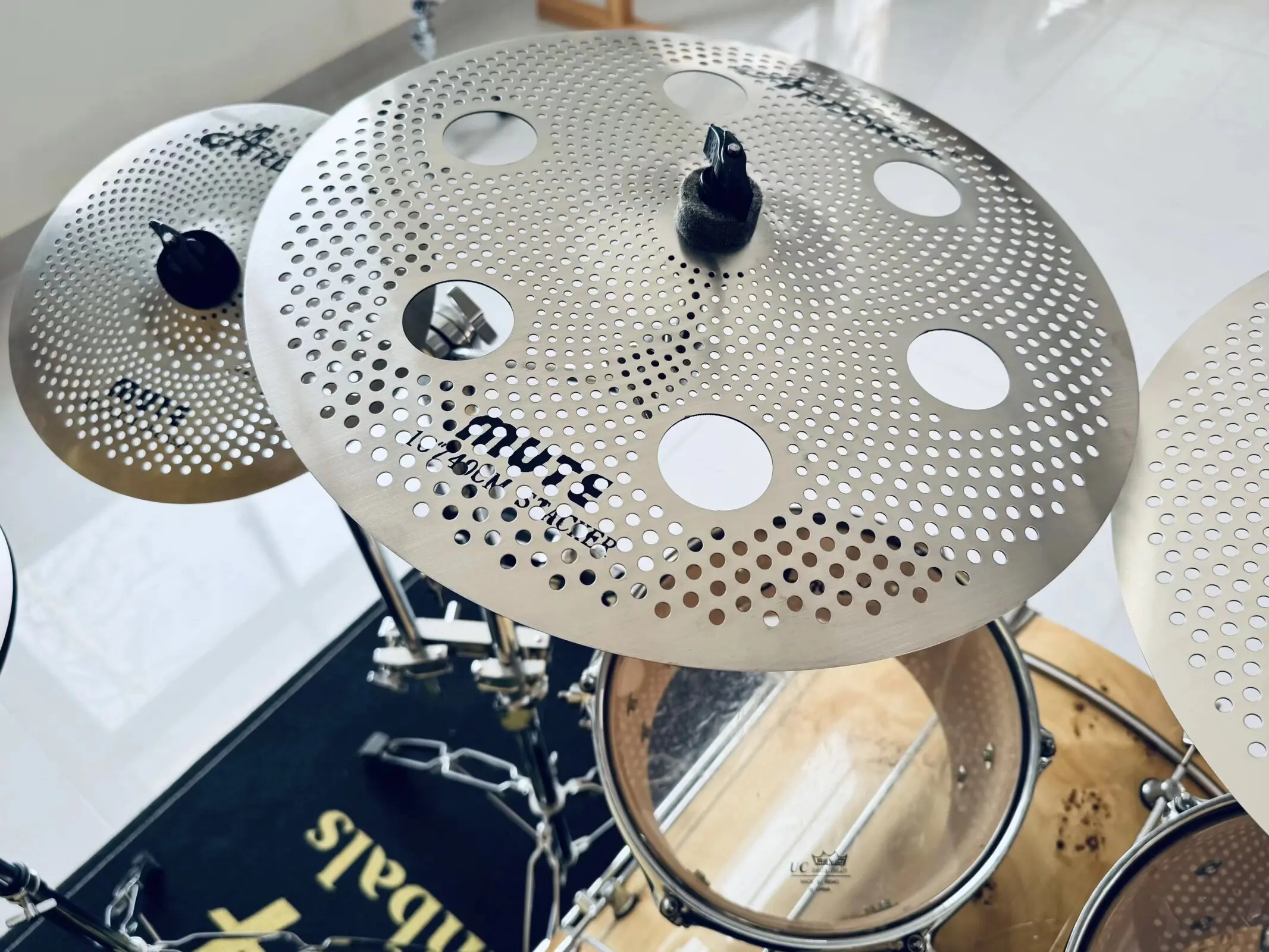 Arborea 7pcs Low Volume Cymbal Pack 14'Hihats 16'Crash 20'Ride 10' Splash 16'Ozone Stacker 18' China Cymbal with Bag