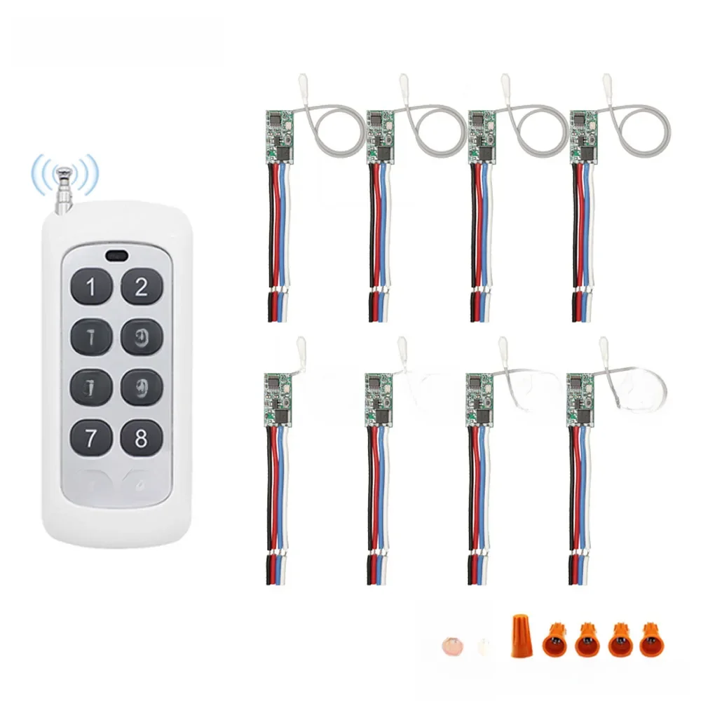 QIACHIP 433 MHz bezprzewodowy pilot RF DC3.6V-24V Mirco przełącznik moduł odbiornika DIY z nadajnikiem dalekiego zasięgu włączanie/wyłączanie światła — zdjęcie 2