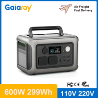 600W Portable Power Station 110V 220V Solar Generator 299Wh LiFePO4 Power Bank UPS Power Supply For Home Outdoor Camping Energy