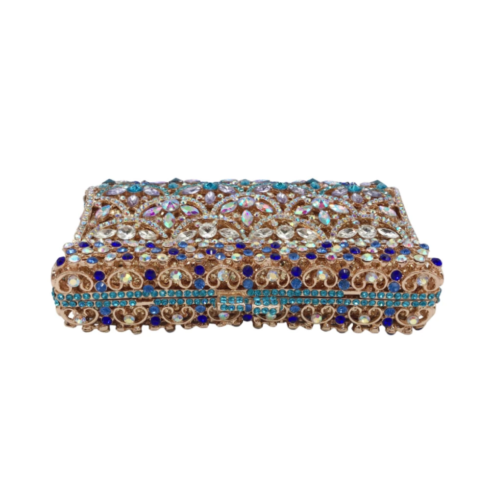 Women Luxurious Rhinestone Evening Bag Party Diamond Clutch Purse Sparkly Handbag for Wedding Banquet - view 4