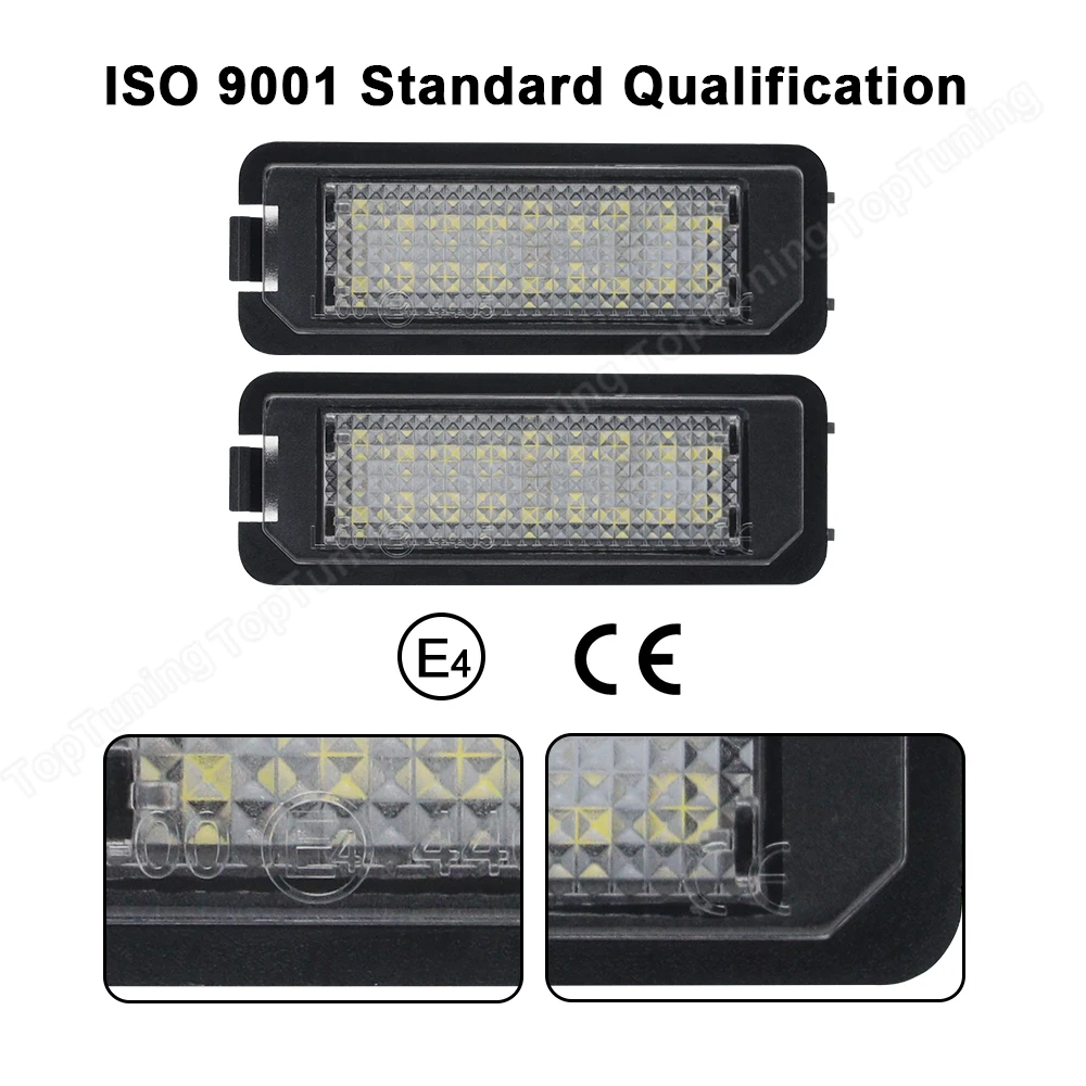 For Seat Ibiza IV 6J V Leon 2 3 Altea Exeo For VW Golf GTI MK4 MK5 MK6 Passat Led Number License Plate Light Lamp Error Free