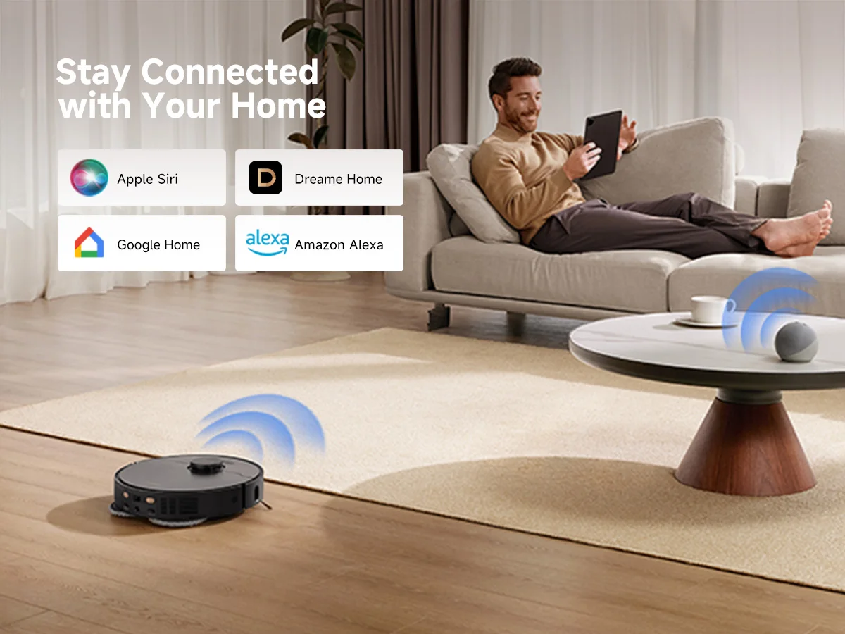 Refurbished DREAME Govac 508 Robotic Vacuum with Removable & Liftable Mop, 12,000Pa Suction, Side Brush Extensive Cleaning, 158°F Mop & Washboard Self Cleaning, Auto-Empty, Auto Refill, liftable Brushes
