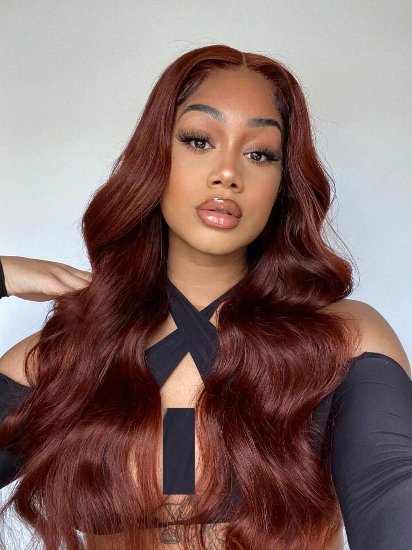 13x4 Auburn Colored Human Hair Lace Front Wigs Body Wave Glueless Wigs 180% Density Reddish Brown Lace Front Wigs 22 Inch