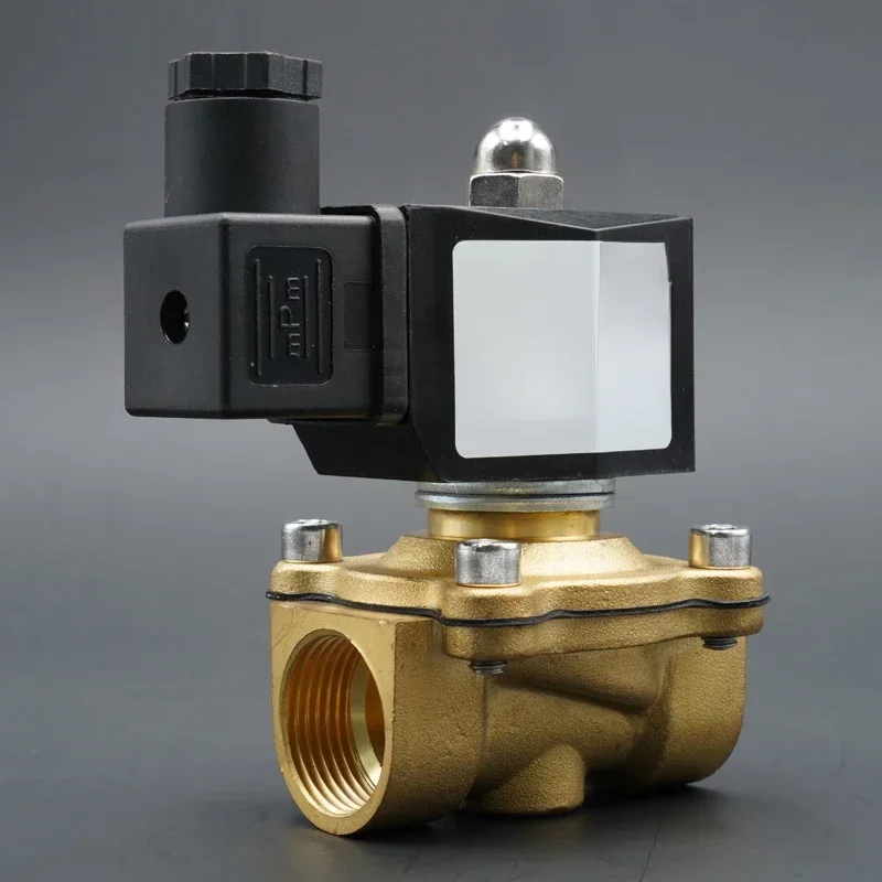 Zawór elektromagnetyczny Zawór wodny Normalnie zamknięty Zawory mosiężne 220V12V24V Powietrze Woda Gaz Zawór membranowy 1/4" 3/8" 1/2" 3/4" 1" 2" — 2