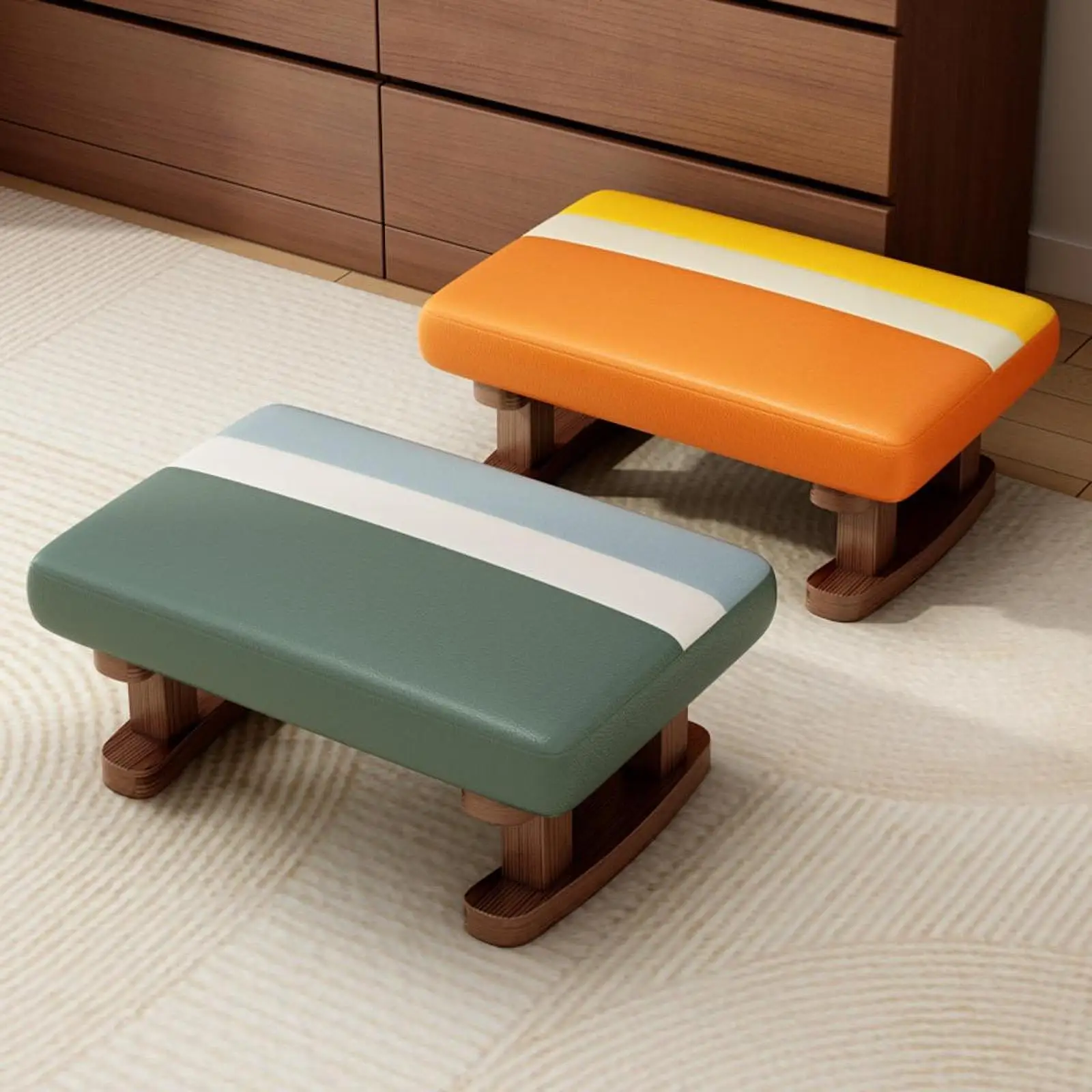 

Маленький табурет, бытовой низкий табурет для гостиной, журнальный столик, диван, османский маленький табурет из цельного дерева, офисная подставка для ног, сменная обувь