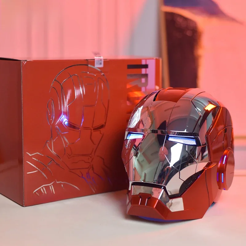 Nieuwe AutoKing 1:1 Mk5 Iron Man Helm Cosplay Spraakbesturing Ogen met Licht Model Speelgoed voor Volwassen Elektrische Wearable Kerstcadeau - afbeelding 2