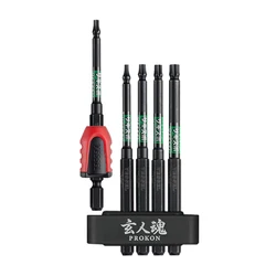 VESSEL 100mm Length Magnetic Screwdriver Torx Bits Set Electric Screwdriver Head T10,T15,T20,T25,T30