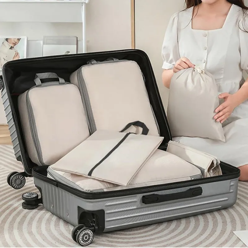 كيس ملابس داخلية للتنظيف المنزلي مقاوم للماء ، حامل تخزين ، أكياس ضغط ، حقيبة سفر ، 3 أنواع ، 7 أنواع ، مجموعة