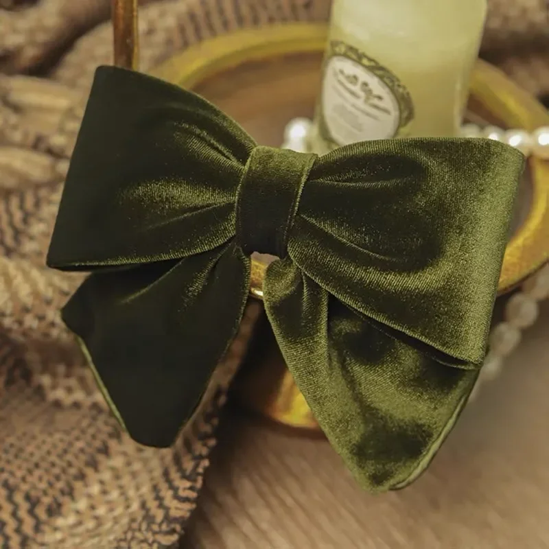 Modne spinki do włosów dla kobiet dziewczynki eleganckie aksamitne trójwymiarowe spinki do włosów Barrettes Bowknot Hairgrip nakrycia głowy akcesoria do włosów — zdjęcie 2