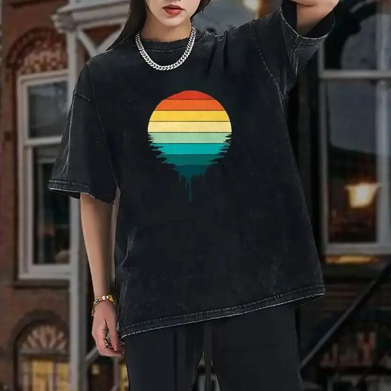 

Casual Womens Tshirt Boys Japanese 2000s Style Y2k Vintage Streetwear Cotton Oversized Comfort Loose Fit Graphic Print