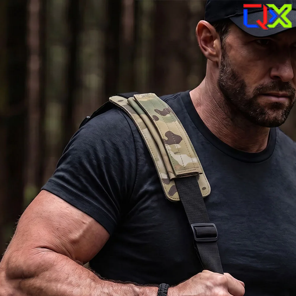 QX Backpack Load-Bearing Cushioning Decompression Breathable Pads Tactical Vest Universal Adjustable Hook and Loop Shoulder Pads