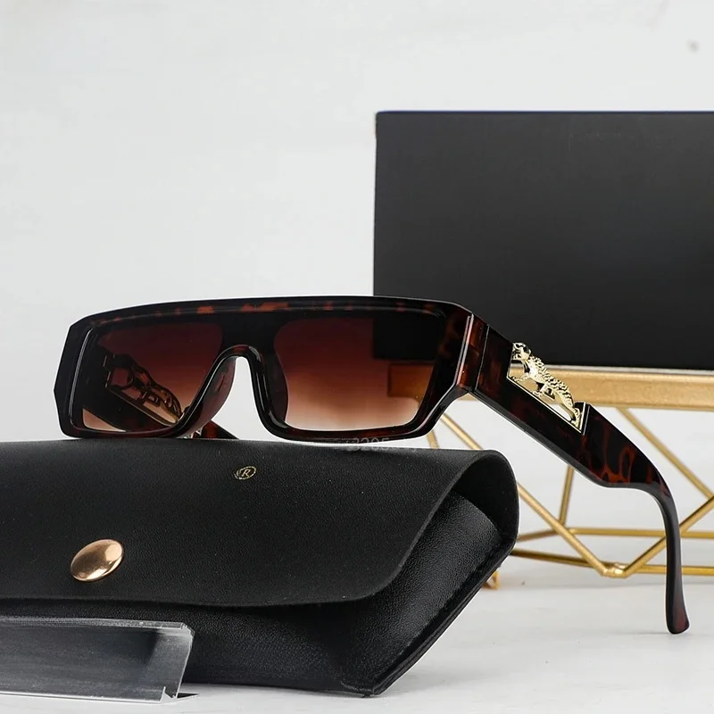 SUGLAU-Lunettes de soleil rectangulaires léopard pour femmes, lunettes de soleil unisexes, lunettes de conduite vintage, sports de plein air, UV400, haute qualité