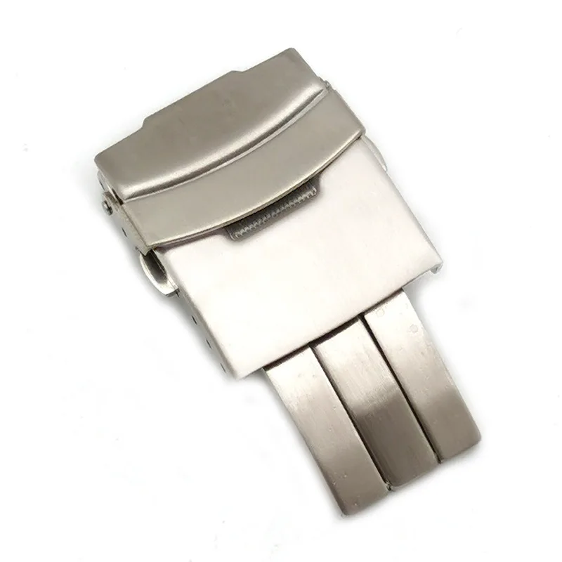 Stainless Steel Clasp Folding Buckle with safety 18mm 20mm 22mm 24mm Double Press Solid Watch Repair Accessories Watchband