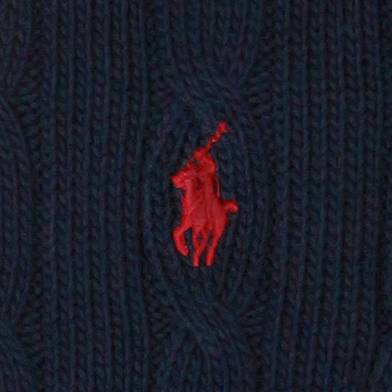 سترة بولو رالف لورين النسائية المحبوكة، بلوزة نسائية كاجوال بأكمام طويلة.