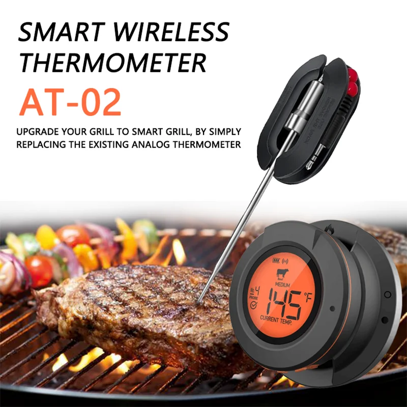 Outdoor Smart Digital Wireless Bluetooth Dome Cooking Food Meat Temperature For Meat Steak Smoker Timer Kitchen Tool  #20