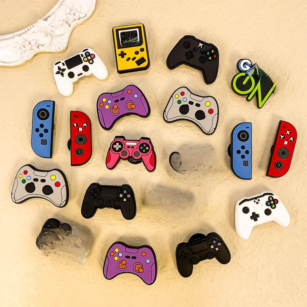 Breloques pour chaussures, 1 à 13 pièces, Console de jeu, manette de jeu, décorations de chaussures, épingles pour hommes et garçons, cadeaux, accessoires de sabots, boucle adaptée aux sandales