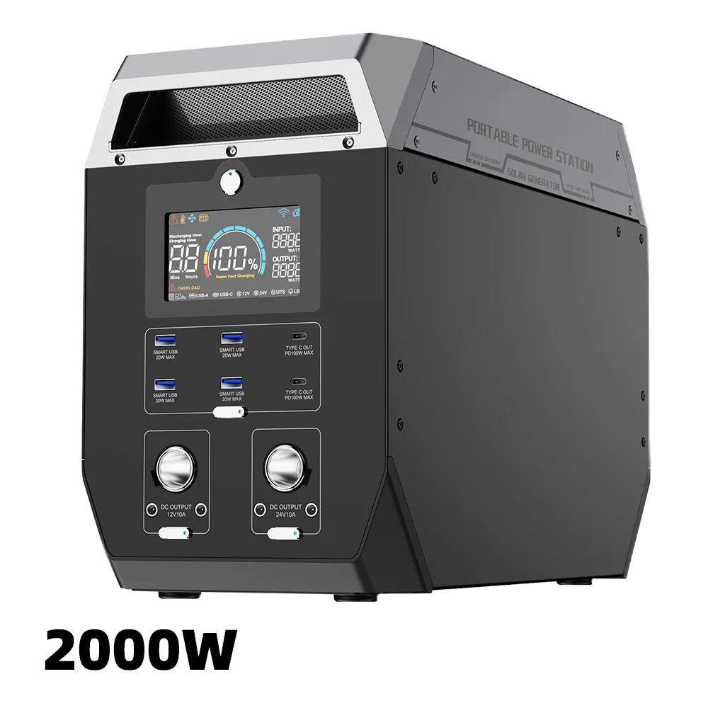 BUY 3 GET 2 FREEE Best-Offer 2000Wh Portable Power Station Generators Industrial Lithium Ion Battery