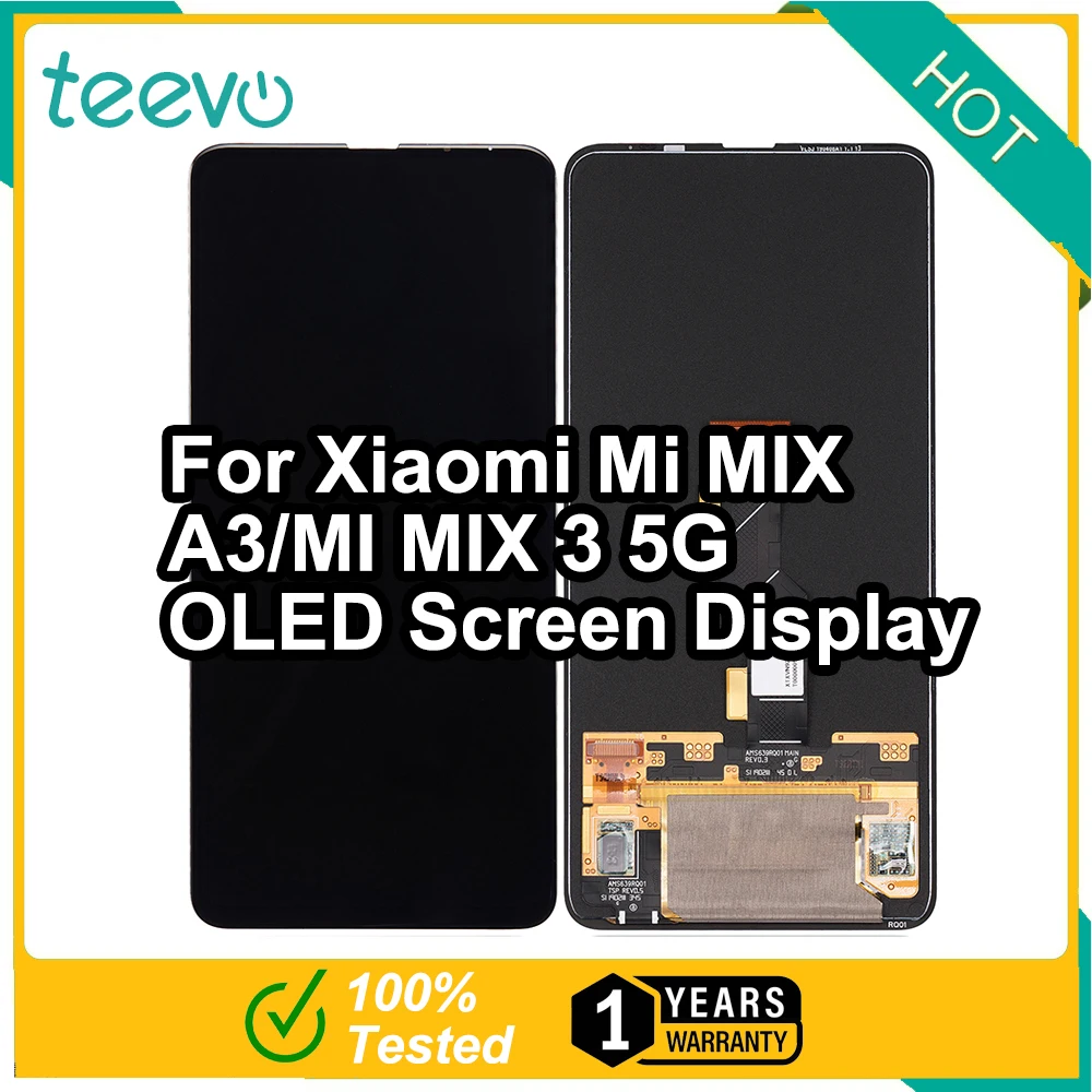 Teevo LCD For Xiaomi Mi Mix 3/ Mi Mix 3 5G OLED Screen Display & Touch Screen Digitizer Black