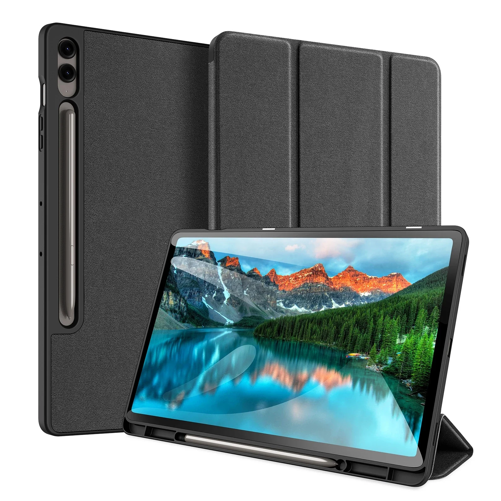 DUX DUCIS Trifold Stand Tablet Case for Samsung Tab S10 Ultra,S9 Plus,S9 Fe Plus,S6Lite with Stylus Pen Holder & Auto Sleep Wake