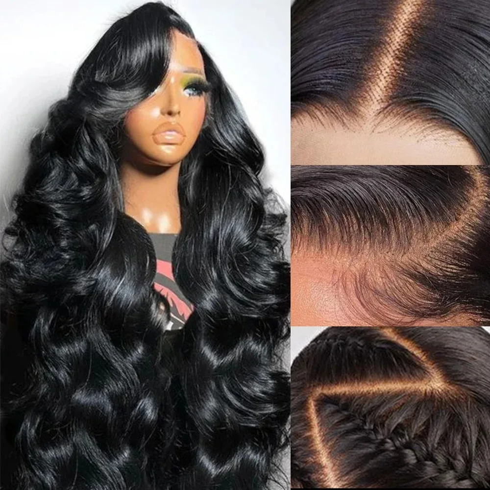 

30 40 Inch 13x6 HD Transparent Body Wave Lace Front Human Hair Wigs Brazilian Wavy 13x4 Lace Frontal 6x6 Glueless Wig For Women
