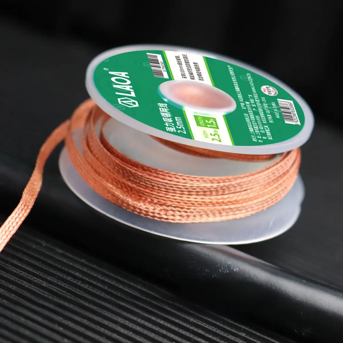 LAOA Pure Copper Powerful Solder Suction Wire Solder Patch Removal and Cleaning Tool 1.5M Circuit Board Solder Suction Wire