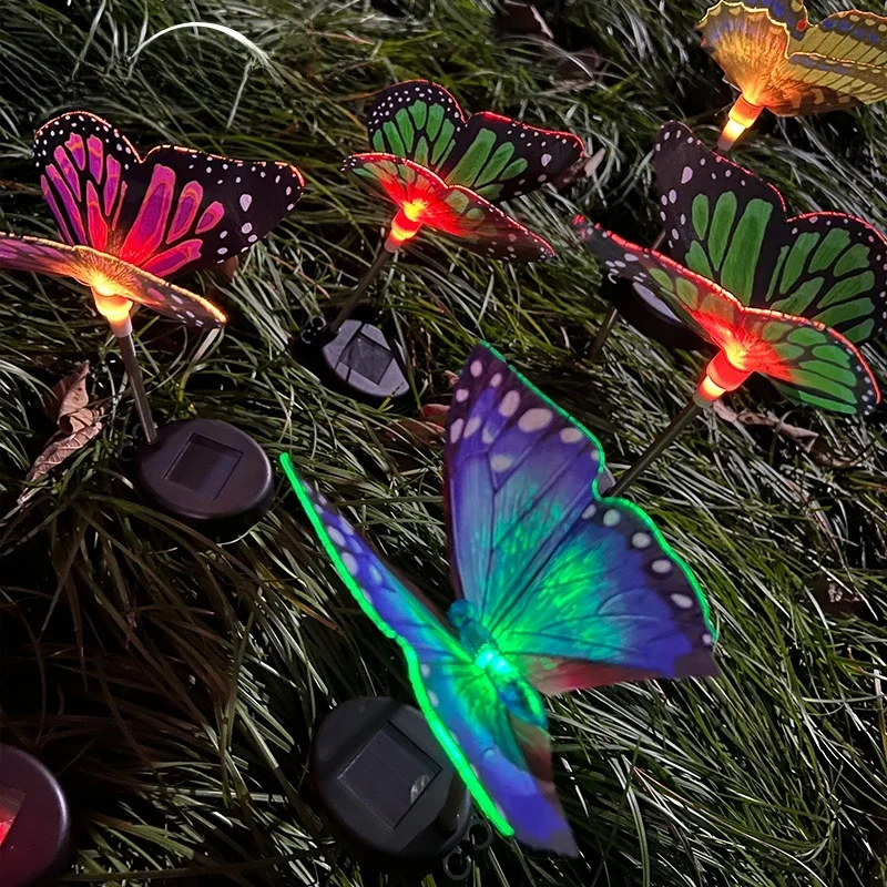 LED Solar Butterfly Outdoor Lights, Courtyard Atmosphere Lamp, Landscape Lighting, for Garden,Lawn,Yard,Park,Villa,Home Decor