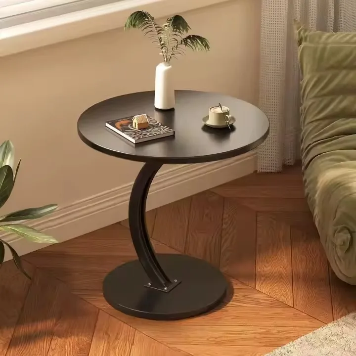 طاولة قهوة قابلة للكابينة، طاولة جانبية محمولة، "" تصميم على شكل حرف C، طاولة تقديم، للمساحات الصغيرة في المنزل أو المكتب، غرفة المعيشة، المطبخ، غرفة النوم، طراز حديث وأنيق