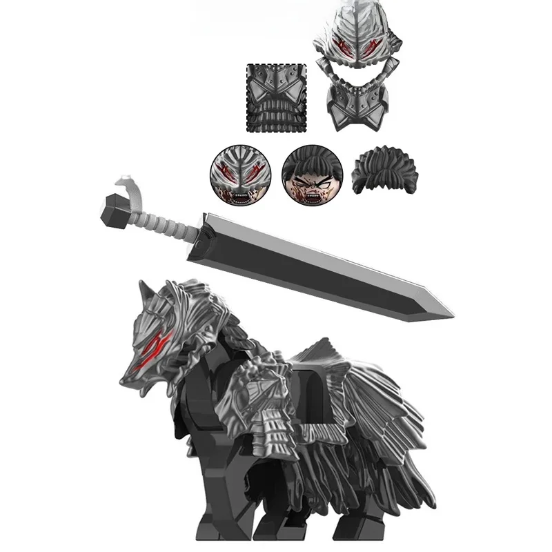 Le FQ101-FQ102 Berserk Guts cheval modèle blocs MOC briques ensemble cadeaux jouets pour les enfants