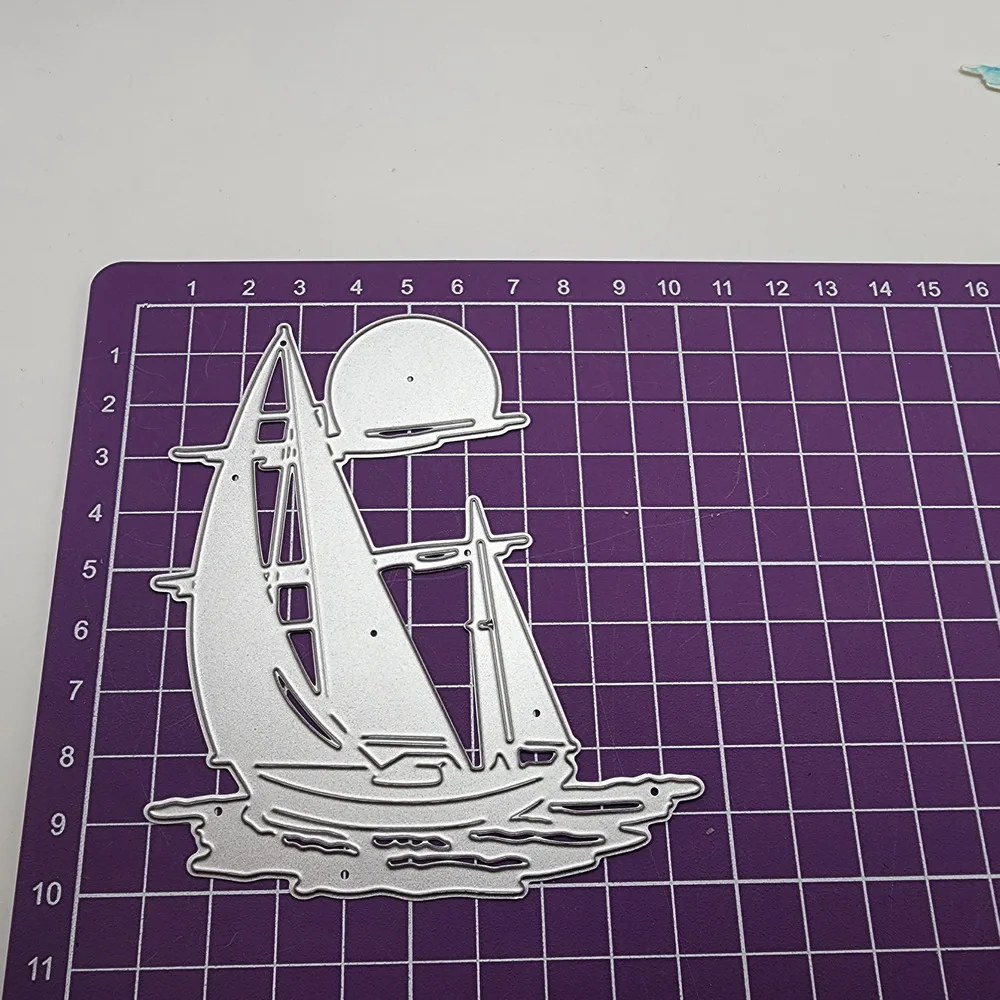 Sailboat Cutting Dies Metal Scrapbooking Stencils Die Greeting Card Background Decoration DIY Embossing Album Paper Cards Gift