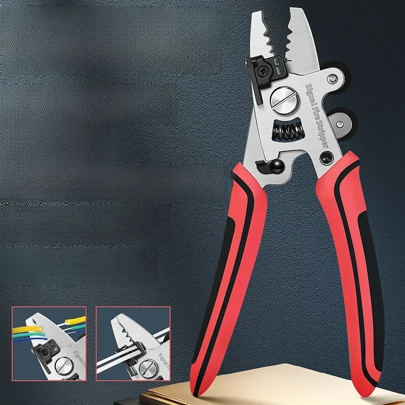 Signal Fire ZSQ-09 9 in 1 Optical Fiber Stripper Optic Fiber Stripper Scissors Wire Stripping Pliers