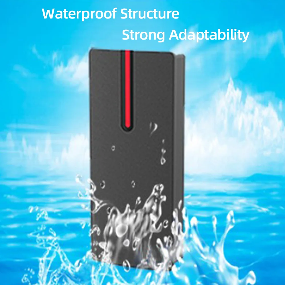 Access Control Proximity Card Reader 13.56MHZ/125KHZ Small Wiegand Card Reader IP68 Waterproof Long Range RFID Card Reader