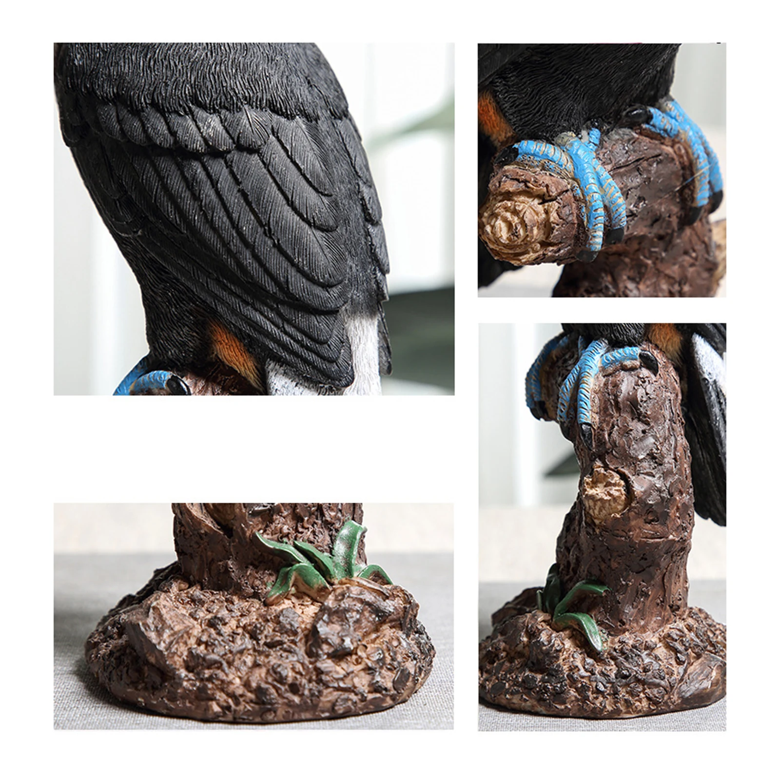 شكل حيوان واقعي داخلي ، تمثال توكان ، ديكور مكتبي داخلي رائع ، طويل القامة 12 بوصة لأداة التدريس ، متعدد الوظائف #3