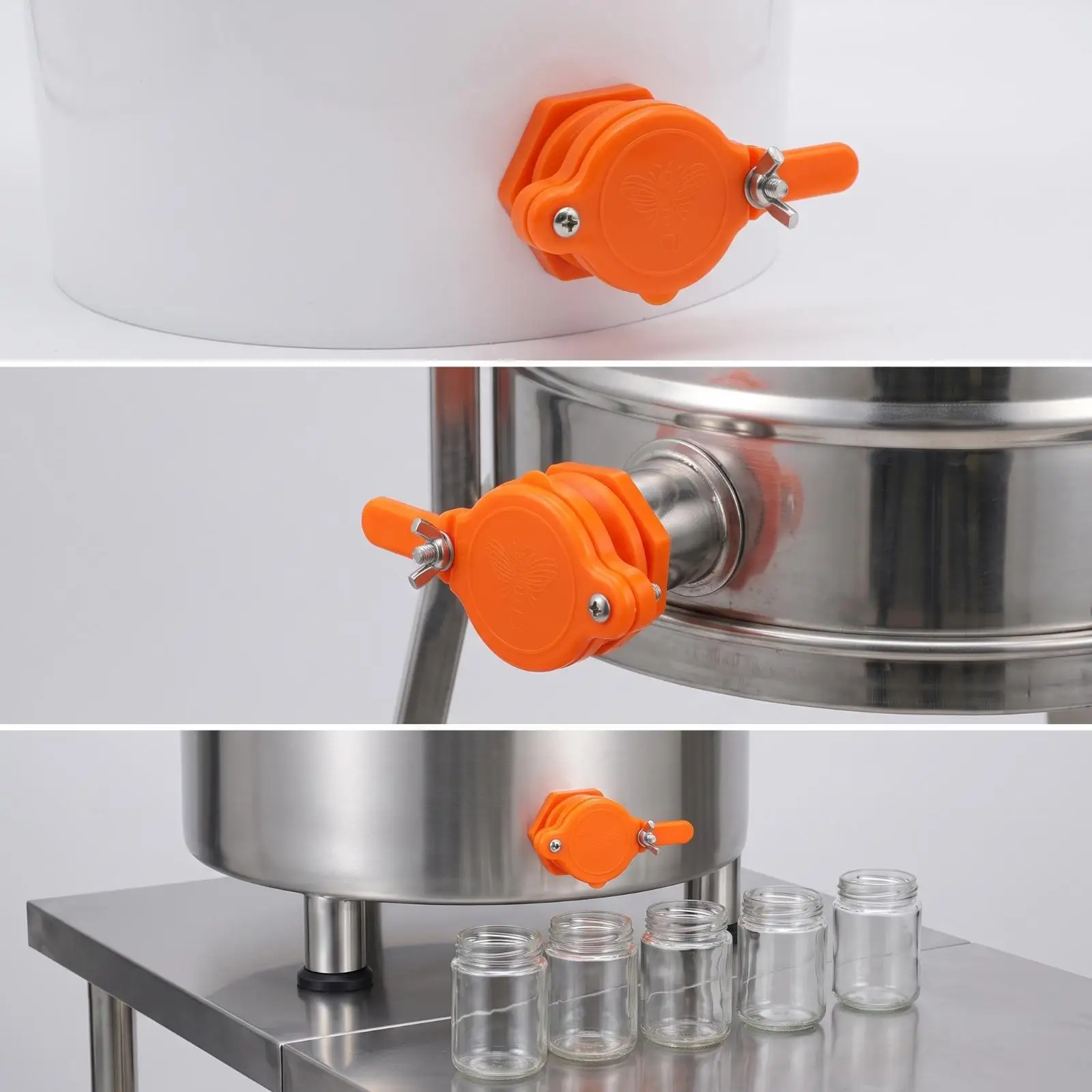 Plastic Honey Gate Valve Honey Tap Honey Bucket Outlet Spigot Bottling Fitting for Beekeeping Equipment Supplies
