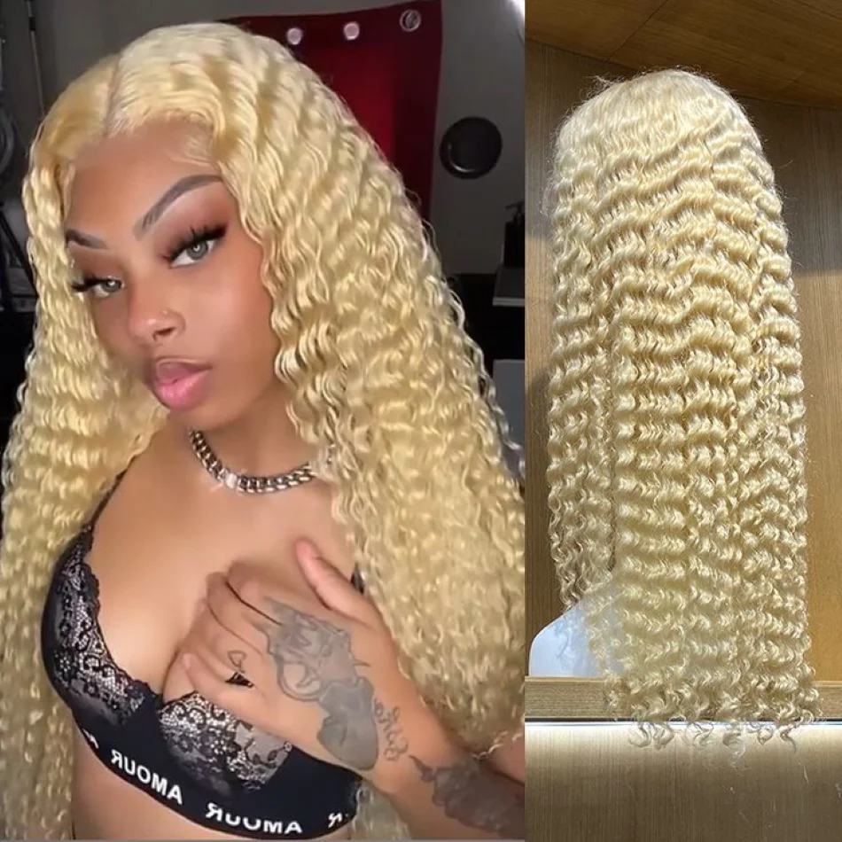 

13x4 13x6 Transparent Lace Front Culy Wigs 30 Inch Glueless Wig For Women Choice 613 Blond Deep Wave Lace Frontal Human Hair Wig