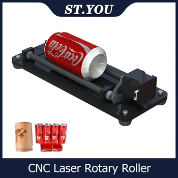 Rodillo giratorio láser CNC grabador láser rodillo giratorio eje Y 3 niveles 360 °   Módulo de grabado con rodillo de grabado láser para cilíndrico