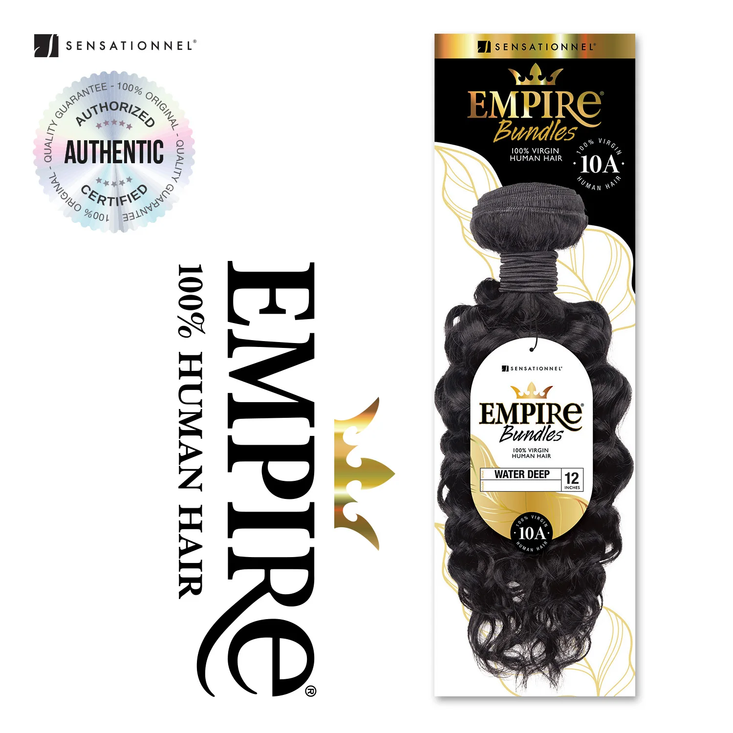 Sensationnel Empire Bundles Virgin Human Hair Weave Water Deep (10 "-28") -tessuto rapido, leggero, morbido e liscio