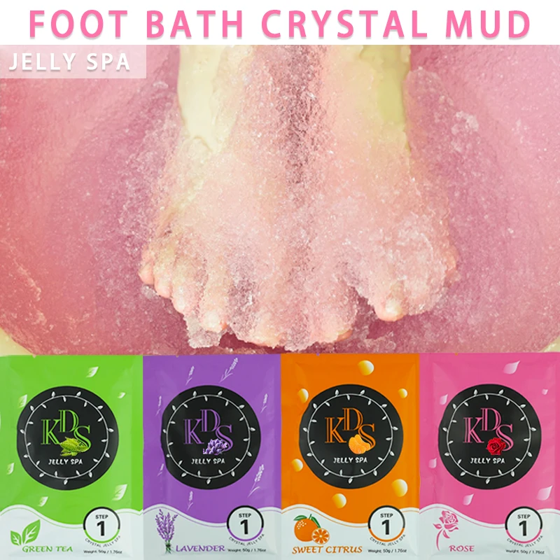 Rose Lavender Crystal Mud Foot Bath Salt Foot Bath Foot Therapy Foot Care Home Jelly Spa Exfoliation 100g