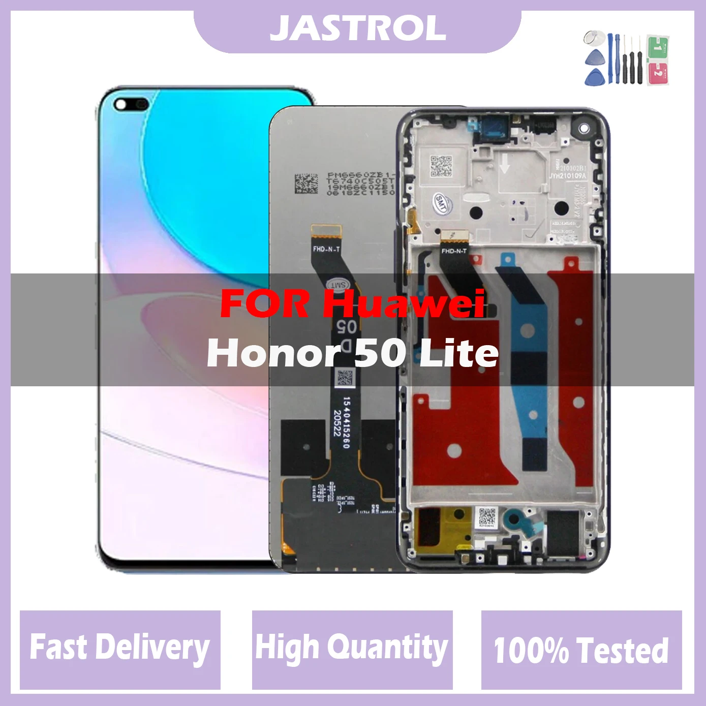 

6.67" NEW LCD For For Honor 50 Lite LCD Display Screen Frame Touch Panel Digitizer For Honor 50Lite NTN-L22L NTN-LX1 Display