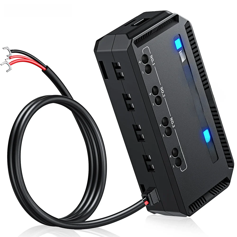 Anchtek – boîte à fusibles pour moto 12V, bloc de fusibles automobile universel avec 4 Circuits, Mini lame à profil bas, indicateur LED, porte-fusible