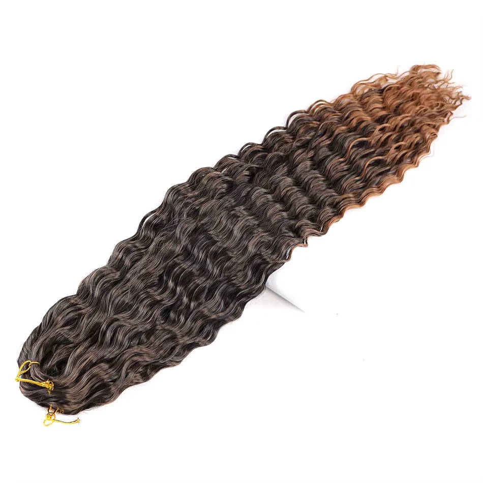 Synthetic Hair Extensions Deep Water Wave Crochet Hair Organic Hair Ocean Wave Twist Braiding Hair Extensions Curls For Women