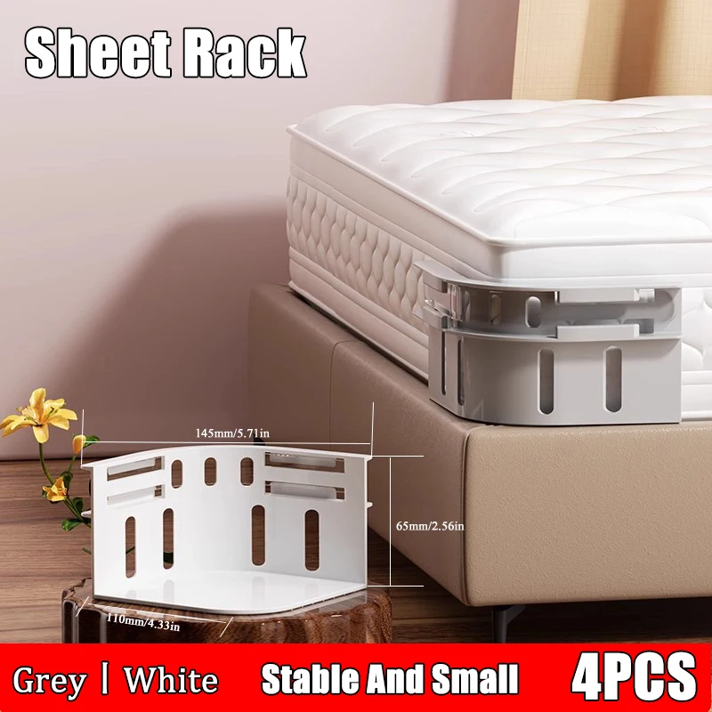 

4pcs Bed Sheet Corner Tightener Clips Mattress Straps No More Loose Sheets Lock Sheet Holders Bed Sheet Grippers Small Stable