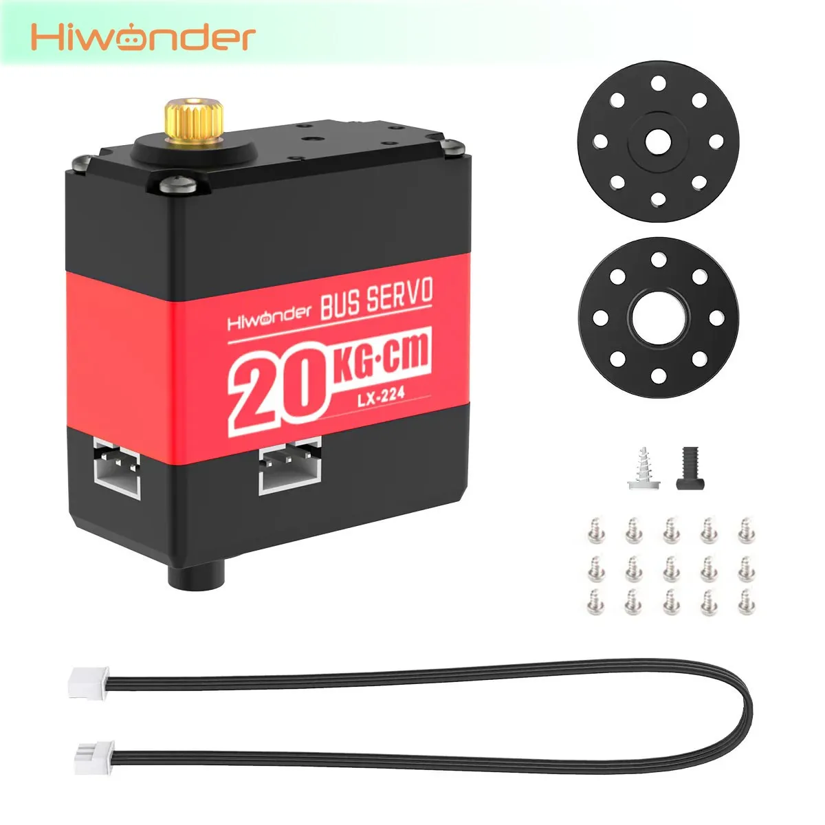 

Hiwonder LX-224 20 кг.см Трехпортовый серводвигатель с последовательной шиной и обратной связью для роботов и роботизированных рычагов