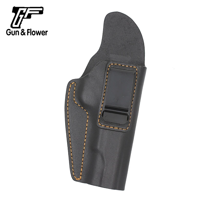 Gun&Flower IWB Leather Holster Black Color for Colt 1911