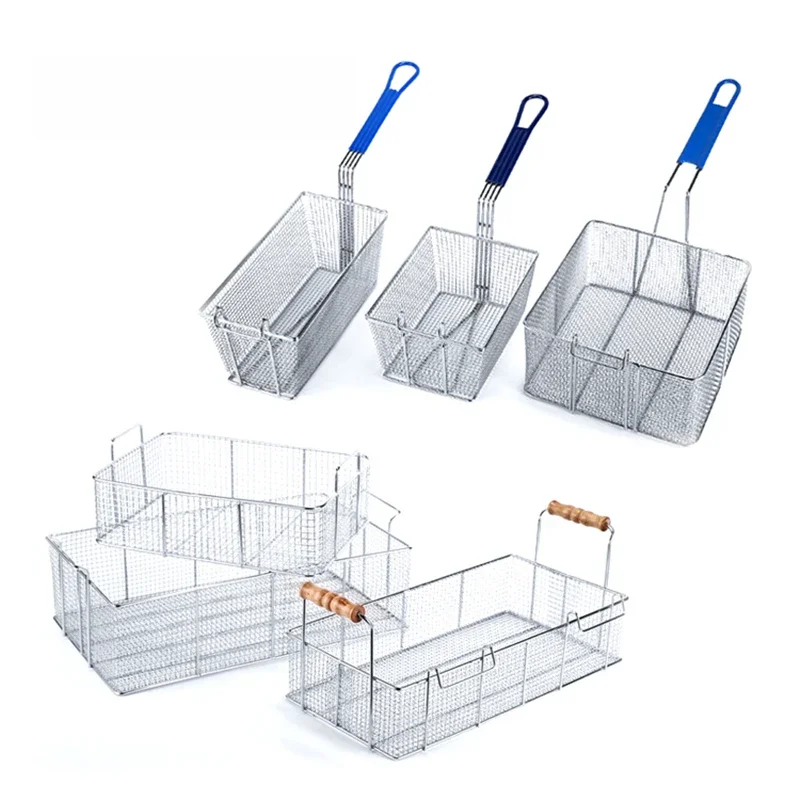 Mir à Frites en Acier Inoxydable, Cadre Carré, Filet, Cryptage, Passoire, en Forme de Maille, 30 Sortes